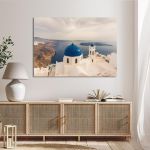 Canvas printStunning view of churches, Santorini
