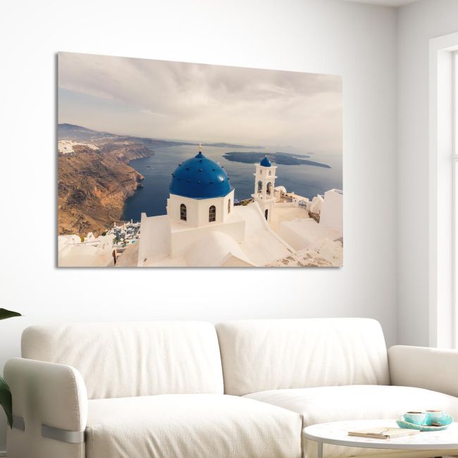 Canvas printStunning view of churches, Santorini