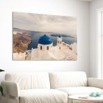 Canvas printStunning view of churches, Santorini