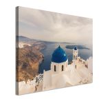 Πίνακας σε καμβά Σαντορίνη, Stunning view of churches, Santorini