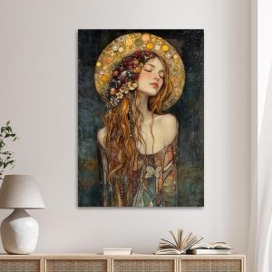 Canvas print Lady in art neuvau