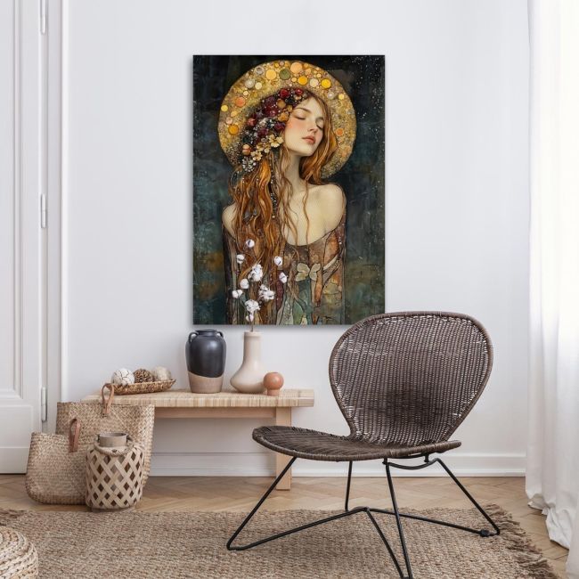 Πίνακας σε καμβά Lady in art neuvau