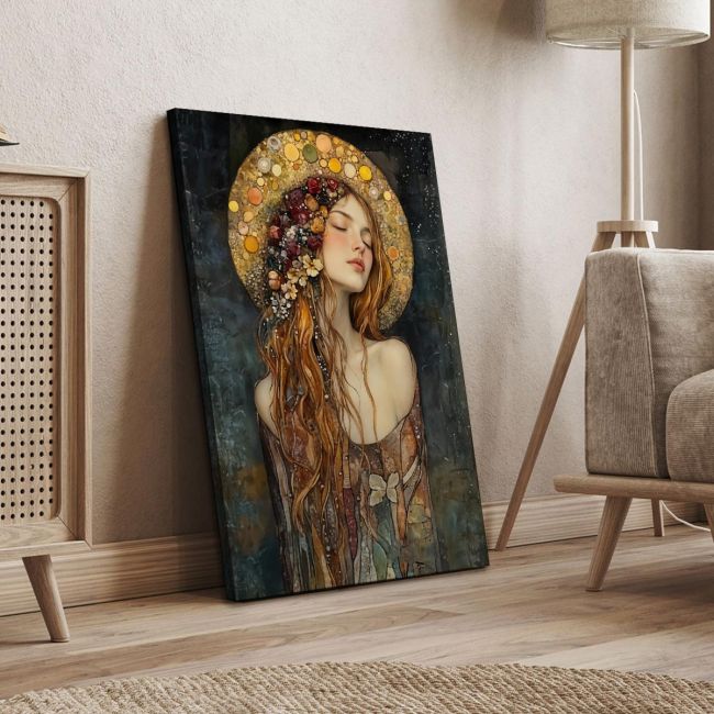Canvas print Lady in art neuvau