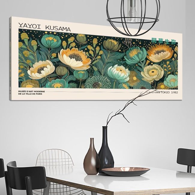 Canvas print A field of flowers I, reart (original YAYOI Kusama)