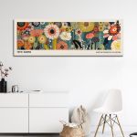 Πίνακας σε καμβά A field of flowers II, reart (original YAYOI Kusama), πανοραμικός