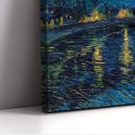 Πίνακας ζωγραφικής Starry night over the Rhone panorama, Vincent van Gogh