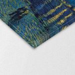 Canvas print Starry night over the Rhone, Vincent van Gogh,3 panels panoramic