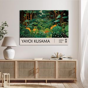 Πίνακας ζωγραφικής Jungle reart (original YAYOI Kusama) Καμβάς τελαρωμένος Όψη 1 2
