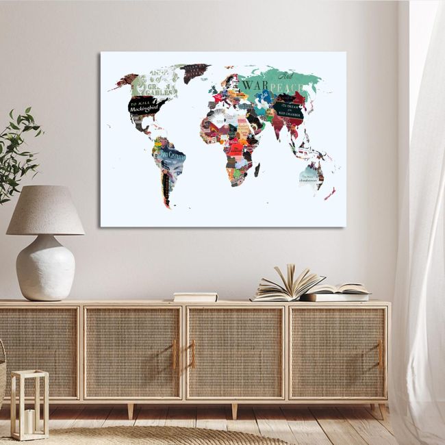 Canvas print A world of writing