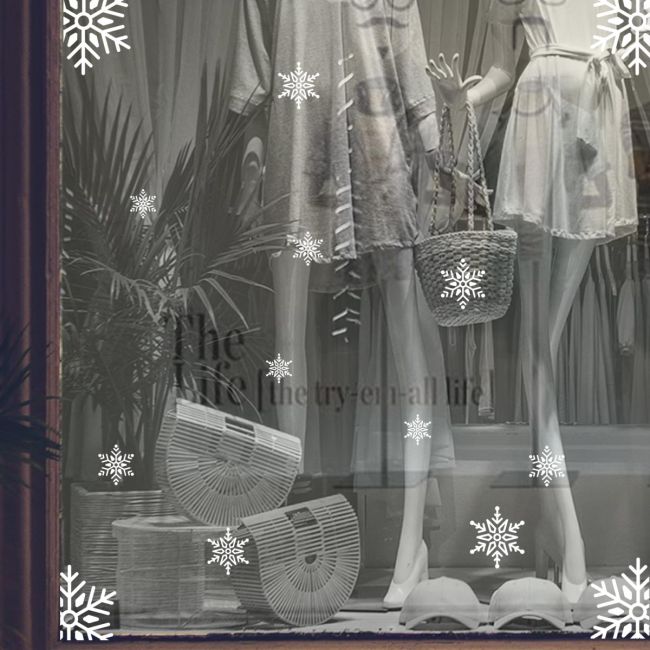 Νιφάδες χιονιού αυτοκόλλητες premium, art 1