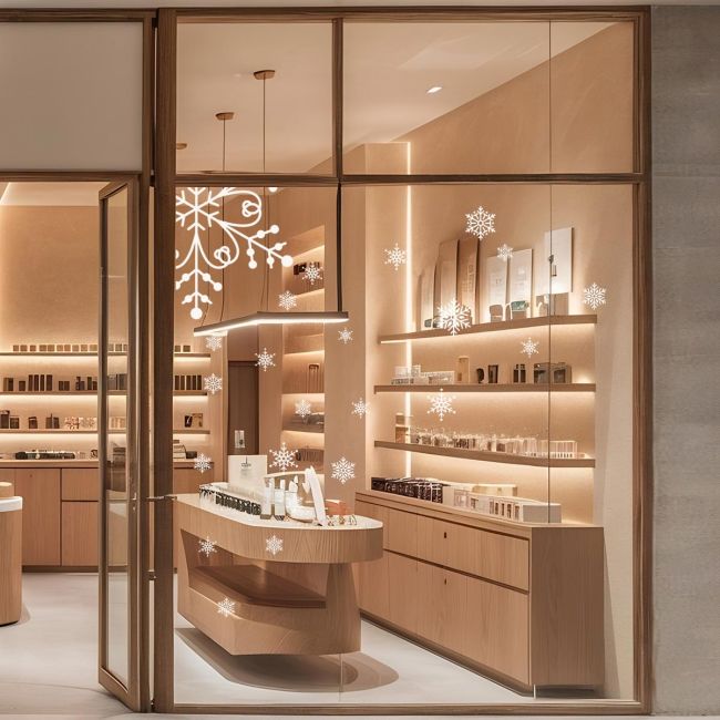 Νιφάδες χιονιού αυτοκόλλητες premium, art 2