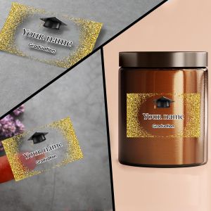 Διάφανη αυτοκόλλητη ετικέτα αποφοίτησης,με προσωποποιημένη φωτογραφία και κείμενο