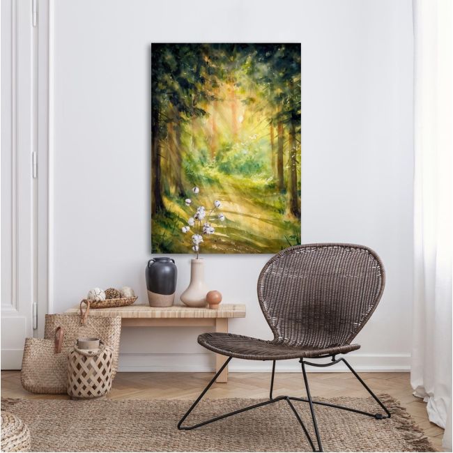 Πίνακας σε καμβά Ηλιόλουστο δάσος, Sunny summer forest