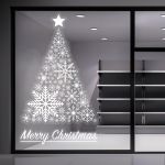 White Christmas tree sticker, art 1