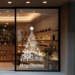 White Christmas tree sticker, art 1