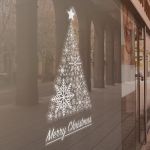 White Christmas tree sticker, art 1