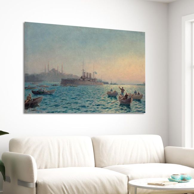 Canvas print Battleship Averof in Constantinople, Prosalentis A.