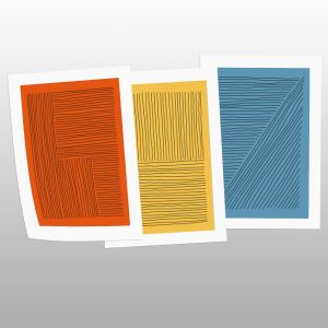 Lines, horizontal, diagonal, vertical , αφίσα, κάδρο τρίπτυχο 2