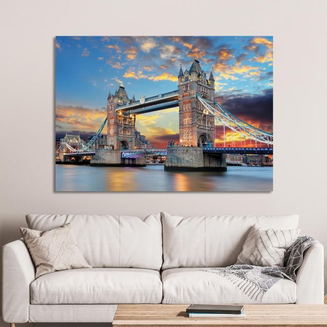 Πίνακας σε καμβά Λονδίνο γέφυρα, Tower bridge in London