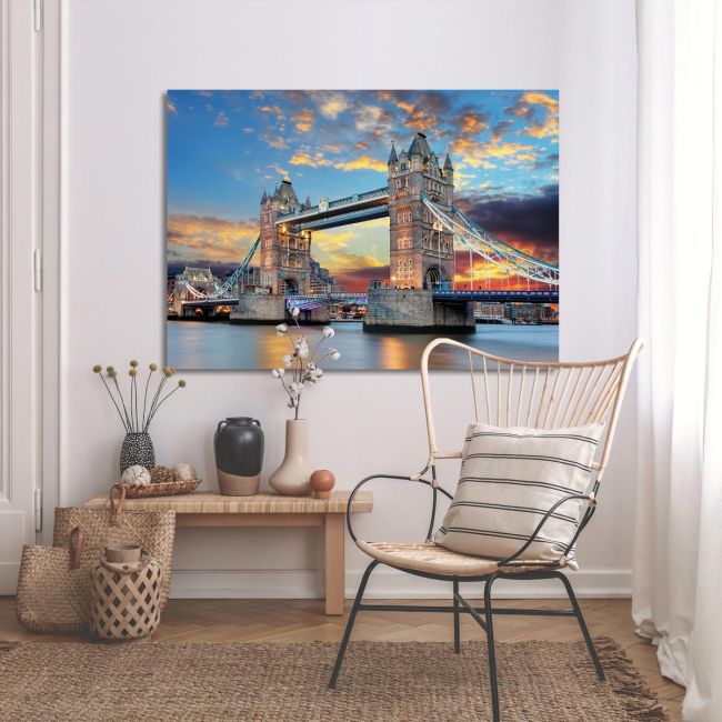 Canvas print London bridge, Tower bridge in London