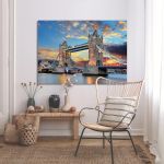 Canvas print London bridge, Tower bridge in London