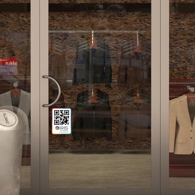 Window sticker Iris Payment Available