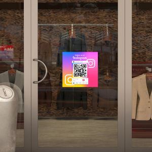 Shop windowFollow us on instagram QR Code
