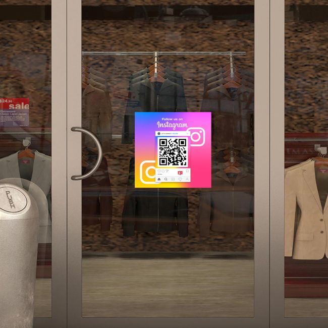 Shop windowFollow us on instagram QR Code