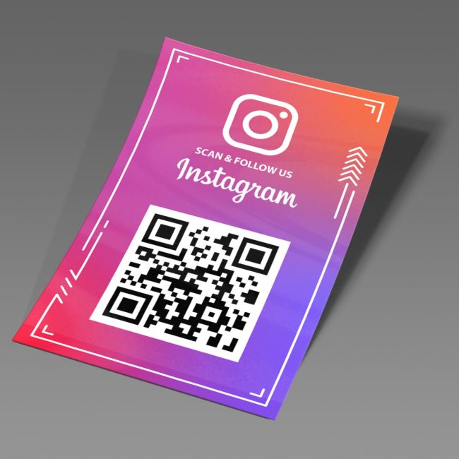 Shop windowFollow us on instagram QR Code, art 2