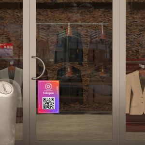 Shop windowFollow us on instagram QR Code, art 2