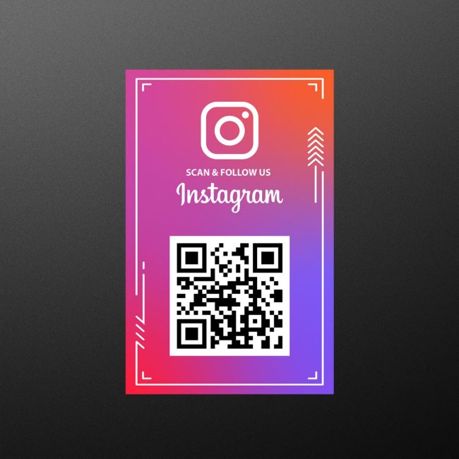 Shop windowFollow us on instagram QR Code, art 2