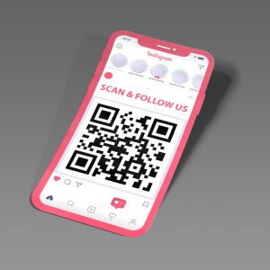 Αυτοκόλλητο, Follow us on instagram QR Code, art 4 2