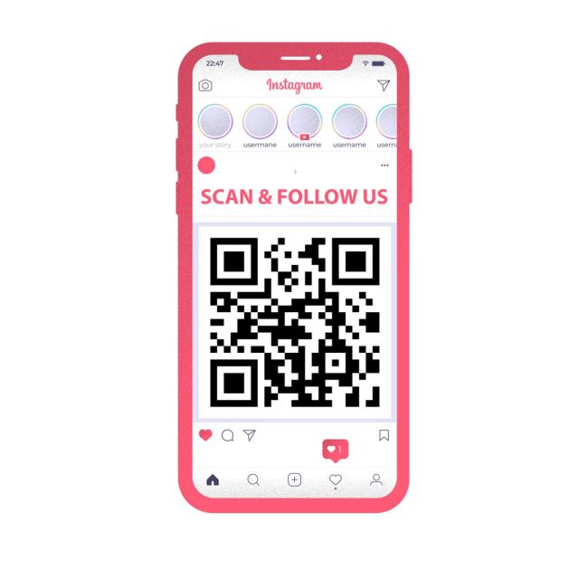 Shop windowFollow us on instagram QR Code, art 3