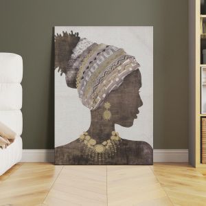Πίνακας σε καμβά, African woman profile III