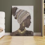Canvas print, African woman profile III