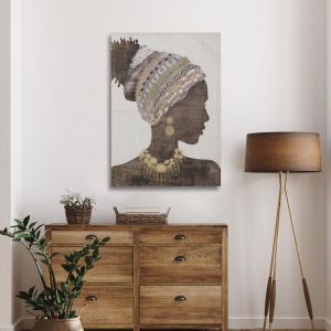 Canvas print African woman profile III Framed canvas View 1 2