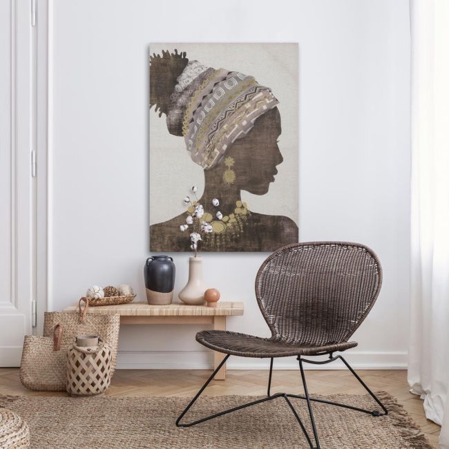 Canvas print, African woman profile III