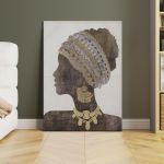 Canvas print, African woman profile IV