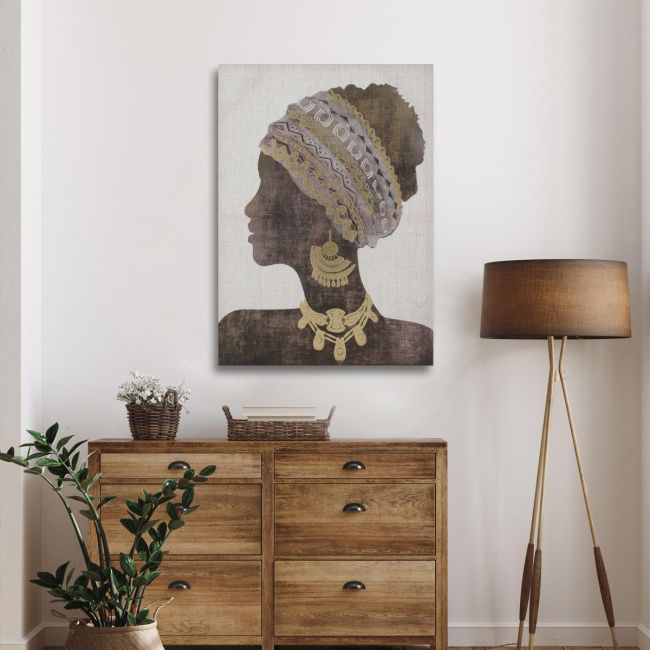 Canvas print, African woman profile IV