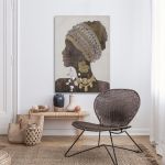 Canvas print, African woman profile IV