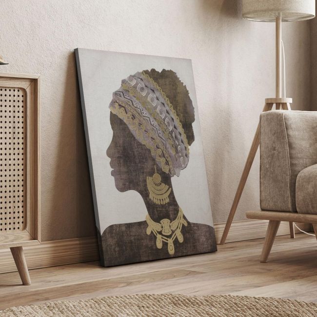 Πίνακας σε καμβά, African woman profile IV