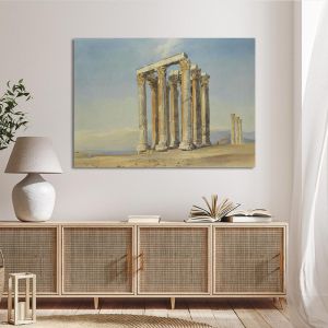 Πίνακας ζωγραφικής The temple of Olympian Zeus Thomas Cromek Καμβάς τελαρωμένος Όψη 1 2