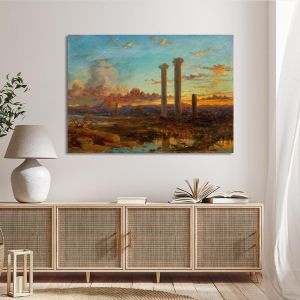 Canvas print Ruins of the Temple of Artemis Hildebrandt Eduard Framed canvas View 1 2