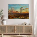 Canvas print Ruins of the Temple of Artemis, Hildebrandt Eduard