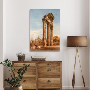 Ruins of the Temple of Dioscorus Thomas Cromek Framed canvas View 1 2