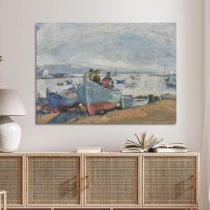 Canvas print Boats on the beach, Roilos
