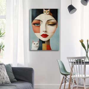 Canvas print Cat lady Framed canvas View 1 2