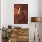 Canvas print Woman and her shadow
