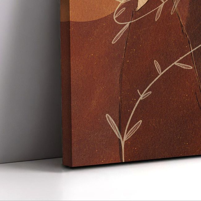 Canvas print Woman and her shadow