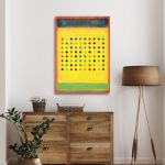 Canvas print Dequalinium over yellow reart (original Hirst and Rothko)